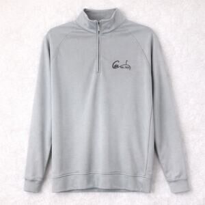 Donald Ross Sport Quarter Zip Golf Pullover Men Size S Heather Grey Embroidered